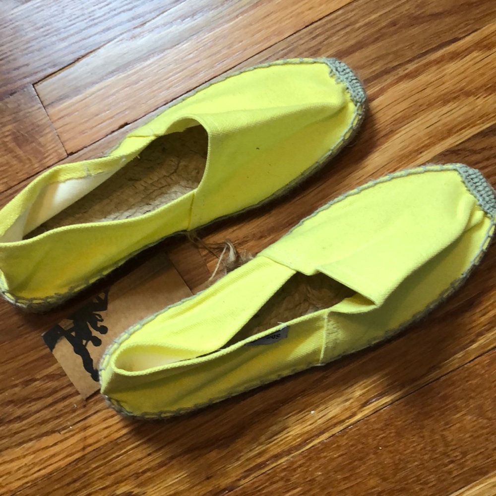 NWT bright yellow Soludos for JCrew espadrilles